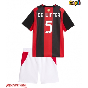 AC Milan Koni De Winter #5 Echipament de Fotbal Replică 2026-27 Copii Acasa (+ Șorturi)